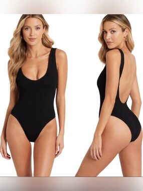 NWT Bond-Eye Mara One Piece Swimsuit Black Crinkle One Size XS-L Made  Australia